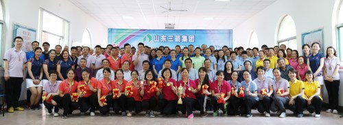 山东金年金字招牌诚信至上集团第九届“金年金字招牌诚信至上杯”职工乒乓球比赛胜利举行